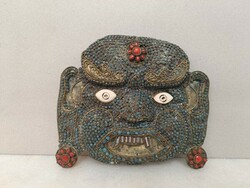 Antique Mahakala Buddhist Ceremonial Mask Nepal Tibet 915 8641