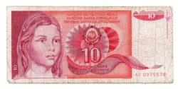 10   Dinár   1990    Jugoszlávia