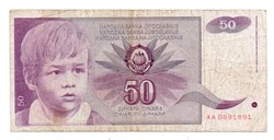 50 Dinars 1990 Yugoslavia
