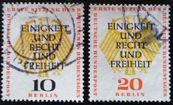 Bb174-5p / Germany - Berlin 1957 Bundestag in Berlin stamp set stamped