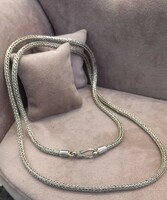 Indonesian silver braided necklace