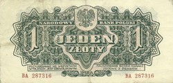 1 zloty 1944 Lengyelország VH.