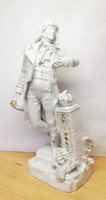 Napoleon in love. White glazed fischer Emil porcelain figure sculpture