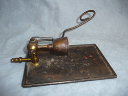 Old gas burner interesting old french gas lamp or what cast iron base copper gas burner sealing wax heater ?