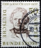 Bb172p / Germany - Berlin 1957 famous Berlin men stamp series 50 pf. Its value is sealed