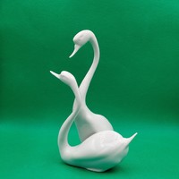 Porcelain figure of a pair of swans from Herend