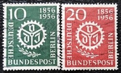 Bb138-9p / germany - berlin 1956 engineer association stamp set stamped
