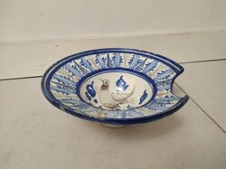Antique barber bowl barber tool porcelain plate 18th century bird 436 8634