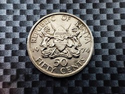 Kenya 50 cents, 1974