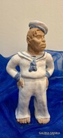 Izsépy ceramic sailor statue