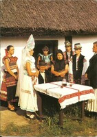 Postcard = mezőkövesd folk costume