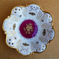 Reichenbach German openwork porcelain centerpiece, offering, decorative bowl with base