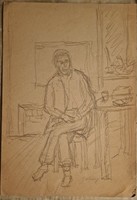 Lajos Goulash. Morning. (Graphic sketch.) Size: 21x31 cm. Without frame.