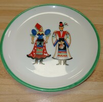 Zsolnay mini plate with Hungarian motif