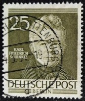 Bb98p / Germany - Berlin 1952 famous Berliners i. Stamp line 25 pf. Its value is sealed