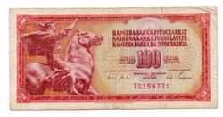 100 Dinars 1965 Yugoslavia