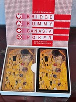 2 Decks (one pack) of unused older piatnik klimt decorated French cards