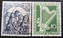 Bb72-3p / Germany - berlin 1951 Berlin Philharmonic stamp set stamped