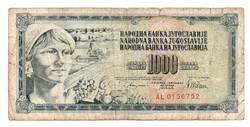 1,000 Dinars 1978 Yugoslavia