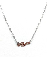 Silver chain with note pendant (zal-ag112271)