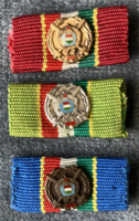 Medal of Merit for Friendship with Weapons with ribbon miniature (gold, silver, bronze grade)
