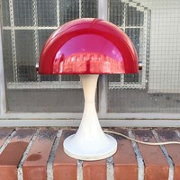 Retro - space age table lamp /white - red/