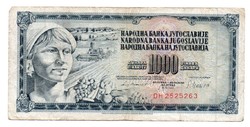 1,000 Dinars 1981 Yugoslavia
