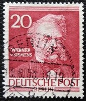 Bb97p / Germany - Berlin 1952 famous Berliners i. Stamp series 20 pf. Its value is sealed