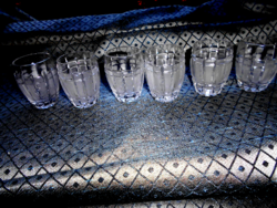 6 pieces of broken crystal short drink glass with flawless aprole polishing