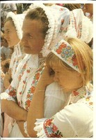 Postcard = Vonyarci folk costume