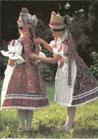 Postcard = ethnic Palóc folk costume