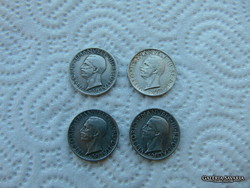 Olaszország ezüst 5 lira 4 darab LOT !  Évszámok 1927 - 1927 - 1929 - 1930