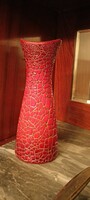 Cracked Zsolnay vase with oxblood glaze