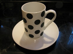 White porcelain mug with black dots home