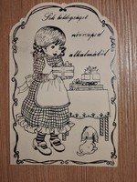 NÉVNAPI üdvözlőlap - retro képeslap - postatiszta