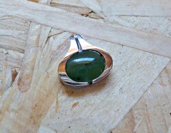 835 silver pendant with green stone