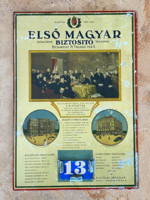 First Hungarian insurance advertising calendar billboard 1920-30