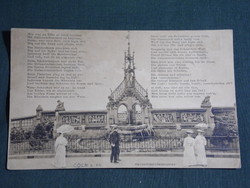 Postcard, Germany, Cologne. Rh. Heinzelmännchenbrunnen, fountain detail, 1910-20