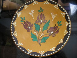 Painted ceramic wall plate
