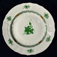Herend green Appony pattern porcelain flat plate!