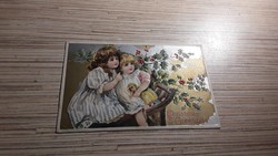 Antique embossed greeting postcard.