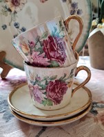 Zsolnay antique faience rose cup with luster glaze