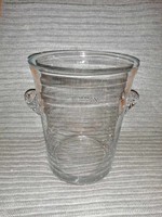 Glass champagne bucket, champagne cooler, ice bucket with kaba eltz mark (a14)