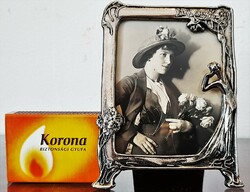 Old, but not contemporary Art Nouveau silver-plated table photo frame