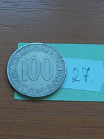 Yugoslavia 100 dinars 1986 copper-zinc-nickel 27