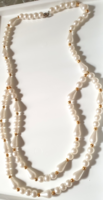 Old mother of pearl and gold necklace