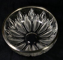 Decorative real silver edged crystal serving bowl !!!