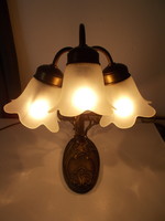 Szecessziós/Art nouveau/bronz/réz/asztali lámpa
