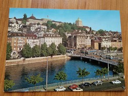 Svájc, Zürich, Bahnhofbrücke, villamos, postatiszta