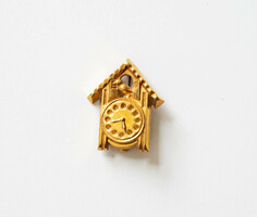 Vintage cuckoo clock brooch - pin, badge